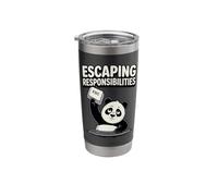 Escaping Responsibilities Panda Lover Stainless Steel Insulated Tumbler
