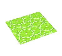 ESCATIC Kitchen Drying Mat,Lime Green Pattern Printed Dish Drainage Mat,Super Absorbent Dish Rack Pad Fast,16x18 Inch