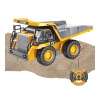 Escavat Remote Control Dump Truck - Vehicle with Metal Floor 21 x 12.5 x 10 cm, ABS Body Construction Toy, Rechargeable Battery with Sound