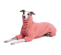 ESCCBOO Fluffy Soft Fleece Jumper Pyjamas for Italian Greyhound Whippet Dogs, Turtleneck Warm Fleece Dog Onesie, Coat, Jammies, Jumpsuit, Romper (Pink, Medium)