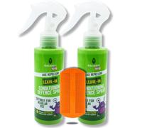 Escenti Head Lice Defence Kit 2X Kids Leave in Conditioner Spray 125ml with Tea Tree for Lice Prevention and BVO Luxe Nit Comb for Tangle Free Hair