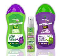 Escenti Kids Head Lice Treatment Defense Kit: Head Lice Shampoo, Tea Tree Conditioner & Leave-in Head Lice Prevention Spray for Kids Bundle by Great British Home