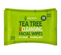 Escenti Tea Tree Daily Cleansing Facial Wipes Twin Pack