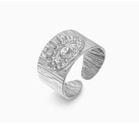 eSCential Vault Gold Plated Rings for Women - Elegant Styles | Adjustable, Tarnish-Resistant, Hypoallergenic Jewellery | Gold & Silver Variants | Minimalist Stackable Fashion Rings (Dominion Eye)