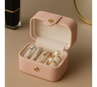 eSCential Vault KYOTO ENSO- Ring Keeper Compact Anti-Tarnish Jewellery Storage Case for Rings, Earrings & Small Accessories - Portable Mini Box for Travel (Blush (NUDE PINK))