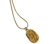 eSCential Vault Parisian Eternal Rose Necklace - 18K Gold Plated Pendant, Romantic Gift for Women, Anniversary, Birthday, Valentines, Elegant Jewelry Pouch Included