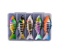 Esche Artificiali per La Al Persico, Esche Da Ultra Realistiche | Robotiche Morbide Realistiche 10 cm 5 Pezzi per Pesce Gatto Trota Acqua e Laghi