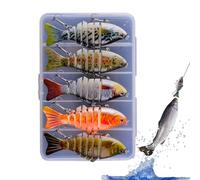 Esche Artificiali per La Al Persico, Esche Da Ultra Realistiche | Robotiche Morbide Realistiche 10 cm 5 Pezzi per Pesce Gatto Trota Acqua e Laghi