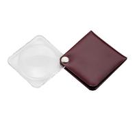 Eschenbach Optik Classic Folding Magnifying Glass 3.5 x Lens Diameter 60 mm Leather Case Square Carmine Red