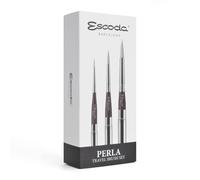 ESCODA Set 3 Watercolor Brushes - Perla Professional Travel Set Synthetic Hair Handmade in Barcelona