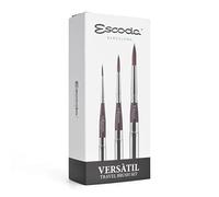 ESCODA Set 3 Watercolor Brushes - Versàtil Professional Travel Set Kolinsky Synthetic Hair Handmade in Barcelona