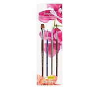 ESCODA | Watercolor | Botanical Watercolour Set | 4 Brushes | Size 1/2",2,8,4 | Synthetic, Synthetic-Natural | Flat, Round Pointed, Fillet