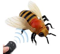 Escomdp RC Bee Remote Control Honeybee Insect Animal Toys Realistic Electric Electronic Vehicle Cat Dog Kids Birthday Gifts (Yellow)