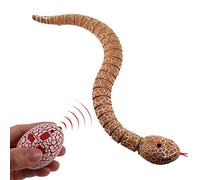 Escomdp RC Snake Infrared Remote Control Animal Car Vehicle Realistic Electric Electronic Kids Age 6+ Prank Scary Toy for Birthday Halloween Christmas (Orange-pink)