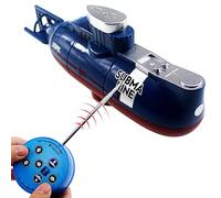 Escomdp RC Submarine Toy Radio Remote Control Boat Ship Electric Dive Fish Tank Water Tub Kids Age 8+ Birthday Gift (Blue)
