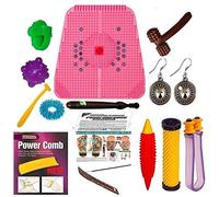 ESCORB Acupressure Power Mat 2000 with Pyramids Magnets n Thai Foot Massage Stick n Total Health Care Products Kit also Boost the Immune System ESC-AM31T (Pink)