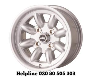 Escort MK1 MK2 7x13 Group Four Alloy wheels / Silver Minilight Design (NEW)