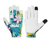 Escort Tools Ladies Leather Gardening Work Gloves Thorn Proof, Touch Screen, Multipurpose, Breathable High Dexterity Mechanic Heavy Duty Safety working Gloves For Women and Men (White Short, XL)