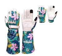 Escort Tools Ladies Leather Gardening Work Gloves Thorn Proof, Touch Screen, Multipurpose, Breathable High Dexterity Mechanic Heavy Duty Safety working Gloves For Women and Men (White, XL)