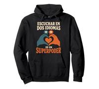 Escuchar En Dos Idiomas Es Un Superpoder Bilingual SLP Pullover Hoodie