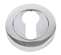 ESCUTCHEON EURO CHROME Security Locks - ESCUTCHEON EURO CHROME, External Diameter - Imperial: 2", External Diameter - Metric: 50mm
