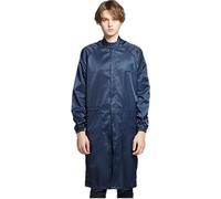 ESD Anti-static Gown w/Zipper Unisex Anti Static Coat EPA Jacket Uniform for Static Control & All ESD Clean Room Areas, Navy, Large