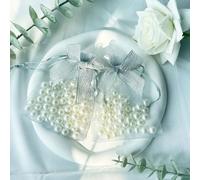 Esdallina 40 PCS Premium Silver Sheer Organza Bags 3.6"x4.7" Wedding Favor Bags Jewelry Gift Bags for Party Christmas Festival