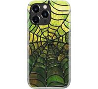 Esdot for iPhone 13 Pro Case Cute - Wireless Charging Compatible - Dual-Layer Soft Silicone + Hard Shell - Wildflower Design - Protective Phone Cover for Women Girls - Spider Web