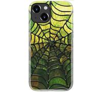 Esdot for iPhone 15 Plus Case Cute - Wireless Charging Compatible - Dual-Layer Soft Silicone + Hard Shell - Wildflower Design - Airtective Phone Cover for Women Girls - Spider Web
