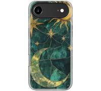 Esdot for iPhone Air Case Cute - Wireless Charging Compatible - Dual-Layer Soft Silicone + Hard Shell - Wildflower Design - Protective Phone Case for iPhone 17 Air - Golden Celestial Bodies