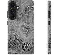 Esdot for Samsung Galaxy S26 Plus Case - Wireless Charging Compatible - Dual-Layer Soft Silicone + Hard Shell - Wildflower Design - Protective Phone Cover for Women Girls - Abstract Black Waves