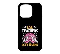 ESE Teacher Love Brains Funny Halloween School Case for iPhone 15 Pro