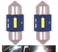Eseastar 28MM Festoon LED Bulbs 12V-24V C5W Canbus Error Free for Car Interior Trunk Light and more,6000K White