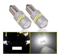 Eseastar BA9S T4W LED Bulbs 12V-24V 21LED SMD4014 LED Bulbs Canbus Error Free with Projector For Car Sidelights Backup Interior Light and More,White 6000K