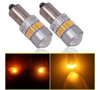 Eseastar BAY9S H21W LED Bulbs Amber 12V-24V 21LED SMD4014 Canbus Error Free with Projector For Car Sidelights Backup Interior Light