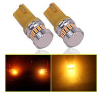 Eseastar T10 W5W 501 LED Bulbs 12V-24V 194 168 161 12961 239 175 LED Bulbs with Projector For Car Sidelights Backup Interior Dome Number Plate Light and More, Amber