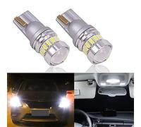 Eseastar T10 W5W 501 LED Bulbs 6000K White 194 168 161 12961 175 239 2825 12V-24V with Projector For Car Sidelight Backup Interior Dome Number Plate Light, 2 Pack