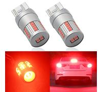 Eseastar T20 7443 W21/5W LED Bulbs Red Built in Resistor with 34LED-SMD3020 Chip Extremely Bright for Car Brake Tail Light, 2 Pack