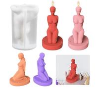 ESEDAGE 3D Girl Mold Girl Candle Mold Body Mold Portrait Resin Casting Mold Resin Making Molds Silicone Mold for Candle Home Decorate Mold Candle Making Mold 3D Animal Mold Clay Mold