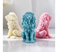ESEDAGE 3D Lion Candle Mold, Silicone, 2" x 2" x 2", Craft Mold, Candle Making Molds