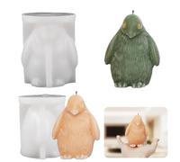 ESEDAGE Penguin Mold Penguin Candle Mold Animal Mold Penguin Resin Casting Mold Resin Making Molds Silicone Mold for Candle Home Decorate Mold Candle Making Mold 3D Animal Mold Clay Mold