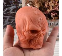 ESEDAGE Skull Head Candle Mold Skull Candle Mold Ghost Head Mold Skull Resin Casting Mold Resin Making Molds Silicone Mold for Candle Home Decorate Mold 3D Animal Mold Candle Making Mold