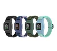 ESeekGo Elastic Bands Compatible with Garmin Vivofit Jr 3 for Kids, Colorful Nylon Stretchy Solo Loop Straps with Protective Case Adjustable Replacement Bands Accessories for Girls Boys