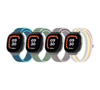 ESeekGo Nylon Bands Compatible with Fitbit Google Ace LTE (2024) for Kids, Breathable Hook & Loop Sport Replacement Straps, Soft Adjustable Colorful Wristband for Boys and Girls