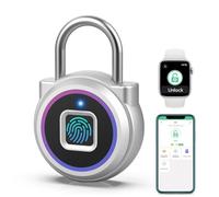 Eseesmart Fingerprint Lock Padlock with Fingerprint iWatch Bluetooth App, Electronics Biometric Fingerprint Smart Lock for Locker Gym Office Home Garden Cabinet