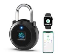 Eseesmart Fingerprint Lock, Smart Lock with Bluetooth iWatch Open, Padlock Fingerprint, Small Lock with Fingerprint for Gym, Office, Home, Garden, Cabinet
