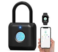 Eseesmart Fingerprint Padlock - Lock with APP Control,Gym Locker Lock,Keyless USB Charging Smart Lock for Gym Locker, Luggages & Suitcases