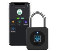 Eseesmart Fingerprint Padlock Locker Lock with Bluetooth APP IP65 Waterproof Padlock Stainless Fingerprint Lock for Gym Suitcases Locker Shed Garage