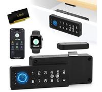 Eseesmart RFID Fingerprint Lock-Smart Cabinet Drawer Lock with Key Cards, Digital Electronic Biometric Bluetooth Child Safety Cabinet Code Lock Liquor File Desk Cupboard Kitchen Liquor Drawer