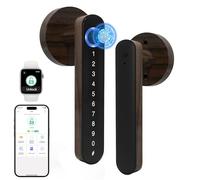 Eseesmart Smart Door Lock - Fingerprint Door Lock with Handle, 5-in-1 Smart Lock with Keypad Fingerprint Bluetooth APP Key, Digital Electronic Door Locks for Home Office Bedroom